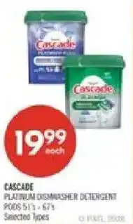 Shoppers Drug Mart Cascade platinum dishwasher detergent offer