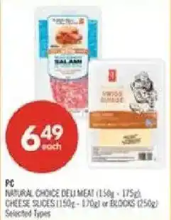 Shoppers Drug Mart PC natural choice deli meat offer