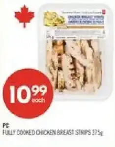 Shoppers Drug Mart PC fully cooked chicken breast strips offer