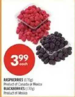 Shoppers Drug Mart Raspberries Blackberries offer