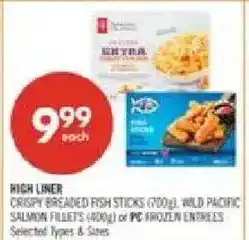 Shoppers Drug Mart High Liner crispy breaded fish sticks wild pacific salmon fillets or pc frozen entrées offer