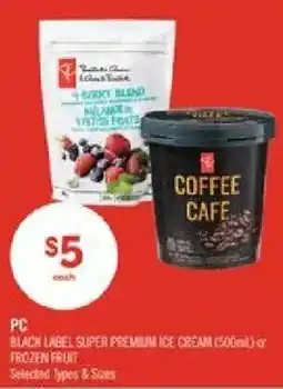 Shoppers Drug Mart PC black label super premium ice cream offer