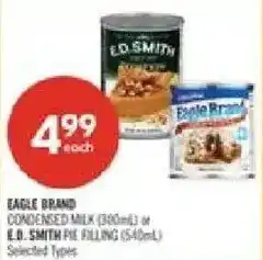 Shoppers Drug Mart eagle brand condensed milk or e.d. smith pie filling offer