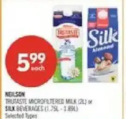 Shoppers Drug Mart Nelson trutaste microfiltered milk or silk beverages offer