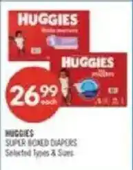 Shoppers Drug Mart Huggies super boxed diapers offer