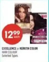 Shoppers Drug Mart Excellence by Keratin Color Hair Colour offer