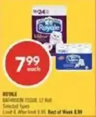 Shoppers Drug Mart Royale bathroom tissue offer