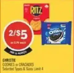 Shoppers Drug Mart Christie cookies or crackers offer