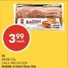 Shoppers Drug Mart PC bacon offer