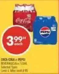 Shoppers Drug Mart Coca-Cola or Pepsi beverages offer