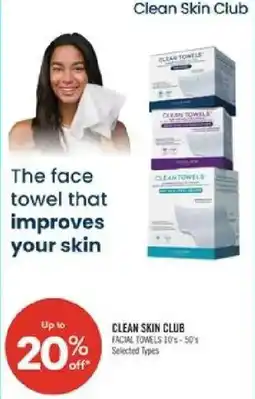 Shoppers Drug Mart Clean Skin Club facial towels offer
