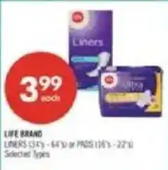 Shoppers Drug Mart Life Brand Liners offer