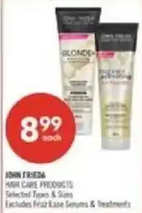 Shoppers Drug Mart John Frieda hair care products offer