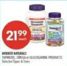 Shoppers Drug Mart Webber Naturals Turmeric, Omega or Glucosamine Products offer