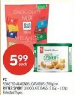 Shoppers Drug Mart PC roasted almonds, cashews offer