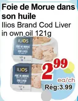 Marche C&T Ilios Brand Cod Liver in own oil offer