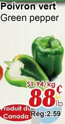 Marche C&T Green pepper offer