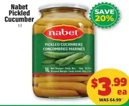 Iqbal Foods Nabet pickled cucumber offer