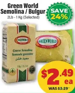 Iqbal Foods Green World Semolina / Bulgur offer