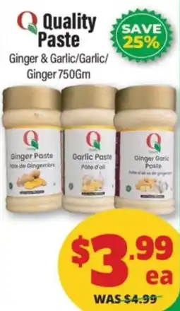 Iqbal Foods Quality Paste Ginger & Garlic/Garlic/Ginger offer