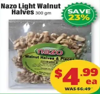 Nazo light walnut halves