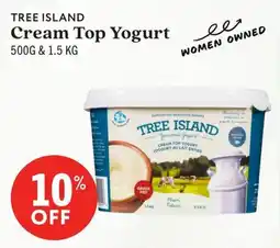 Community Natural Foods Tree Island cream top yogurt offer