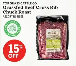 Community Natural Foods Top Grass Cattle Co. Grassfed Beef Cross Rib Chuck Roast offer