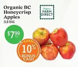 Community Natural Foods Organic Farm Direct Organic BC Honeycrisp Apples offer