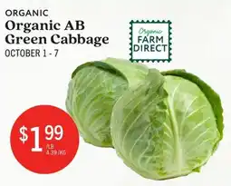 Community Natural Foods Organic AB Green Cabbage offer