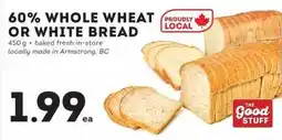 IGA 60% whole wheat or white bread offer