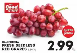 IGA The Good Stuff California Fresh Seedless Red Grapes offer