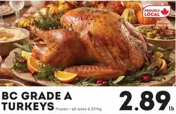 IGA bc grade a turkeys offer