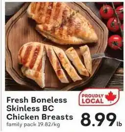 IGA Fresh Boneless Skinless BC Chicken Breasts offer
