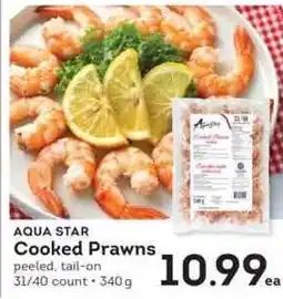 IGA Aqua Star Cooked Prawns offer