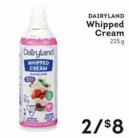 IGA Dairyland whipped cream offer
