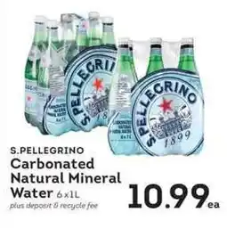IGA S.Pellegrino Carbonated Natural Mineral Water offer