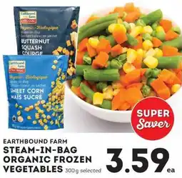 IGA Earthbound Farm steam-in-bag organic frozen vegetables offer