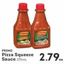 IGA Primo pizza squeeze sauce offer