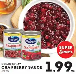 IGA Ocean Spray cranberry sauce offer
