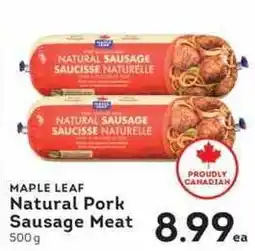 IGA Maple Leaf Natural Pork Sausage Meat offer