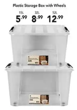 Pipers Plastic Storage Box with Wheels offer