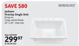 Home Hardware Jackson Fireclay Single Sink offer