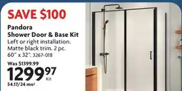 Home Hardware Pandora Shower Door & Base Kit offer