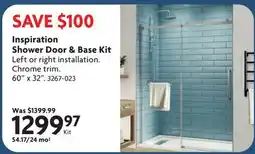 Home Hardware Inspiration Shower Door & Base Kit offer