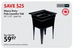 Home Hardware Heavy Duty Poly Laundry Tub offer