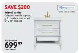 Home Hardware Bristol Vanity offer
