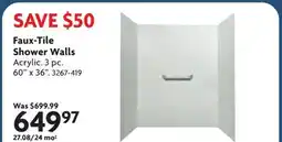 Home Hardware Faux-Tile Shower Walls offer