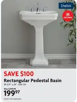 Home Hardware Rectangular Pedestal Basin offer