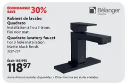 Home Hardware Quadrato lavatory faucet offer
