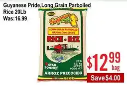 Skyland Foodmart Guyanese Pride long grain parboiled rice offer